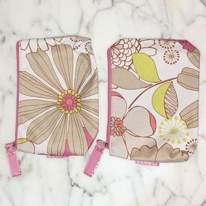 Clinique floral print travel makeup bag/toiletry bag/coin purse/change Copy-3